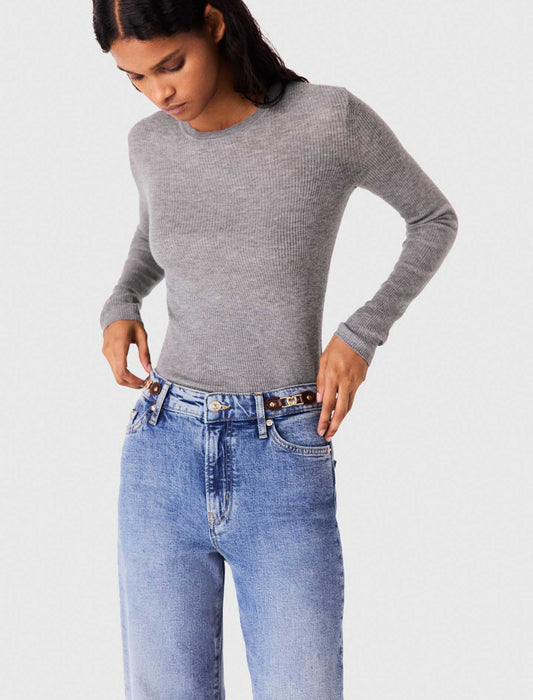 Second-Skin Round Neck Jumper Grey