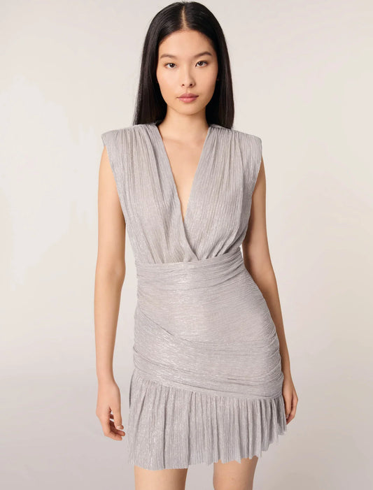 Gold Silver-Short metallic dress