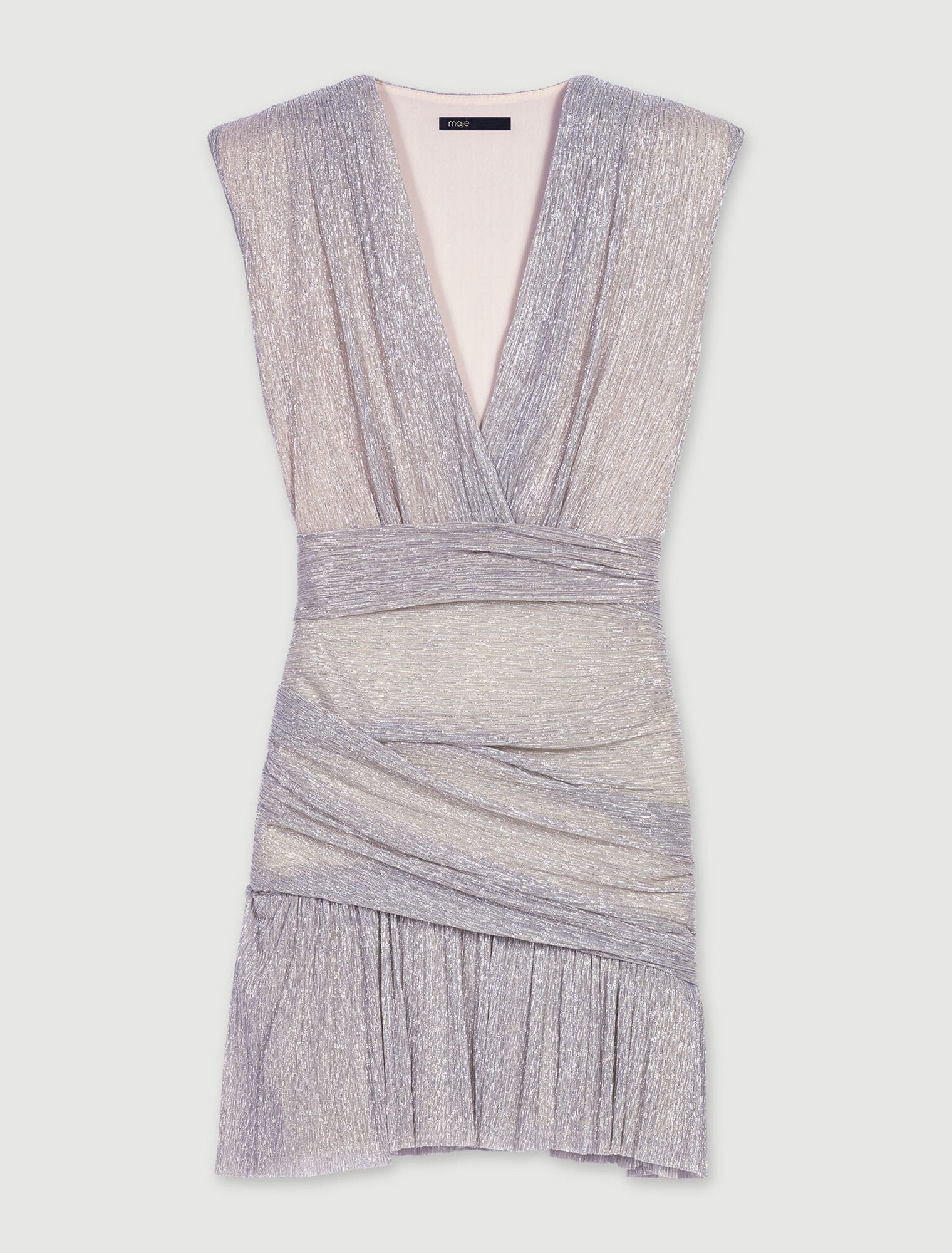 Gold Silver-Short metallic dress