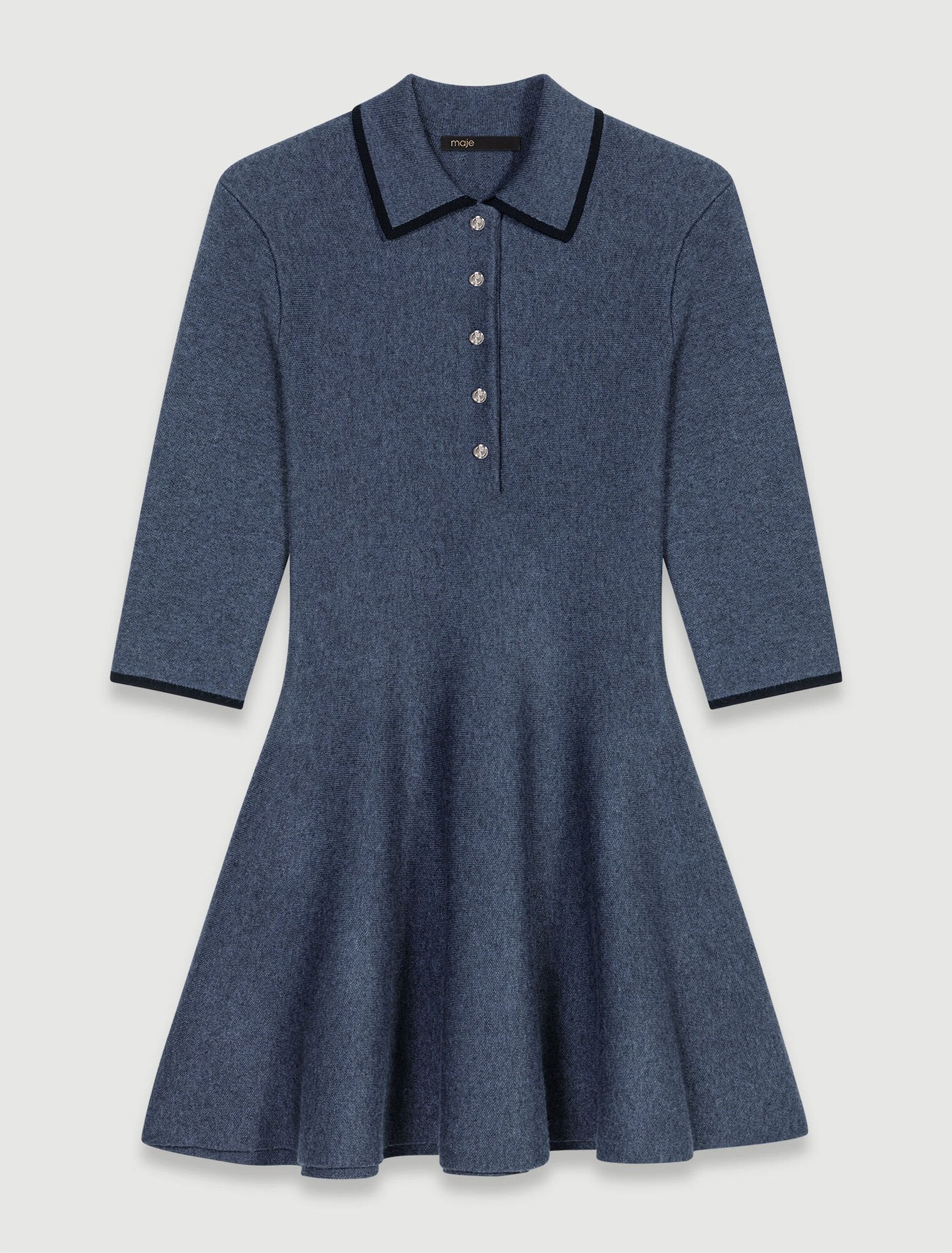 Anthracite Grey  -Short Knit Dress