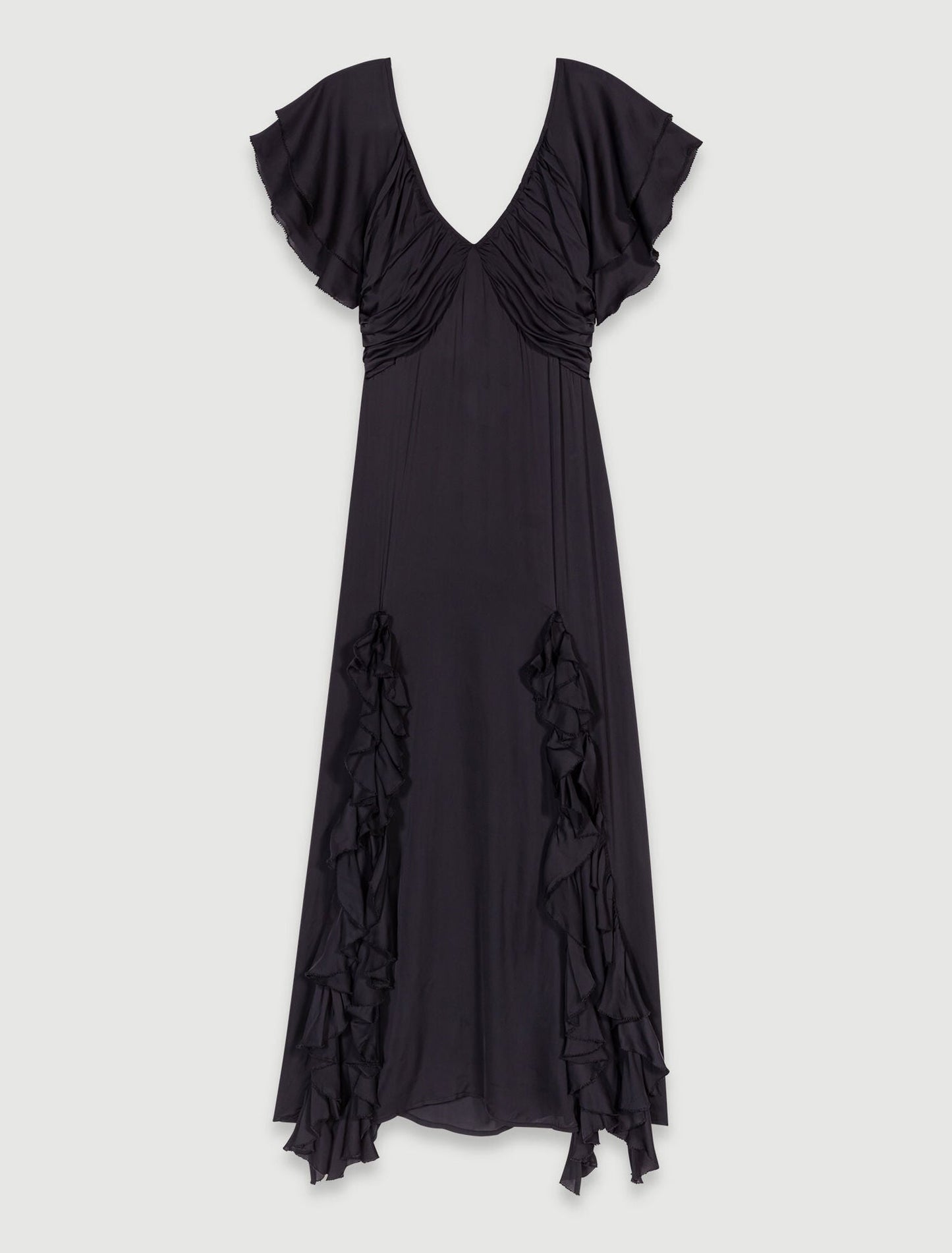 Black   Open-back maxi dress