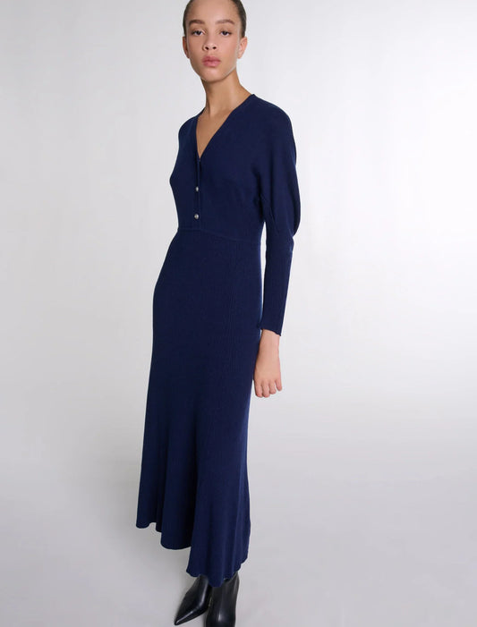 Navy  -Knit maxi dress