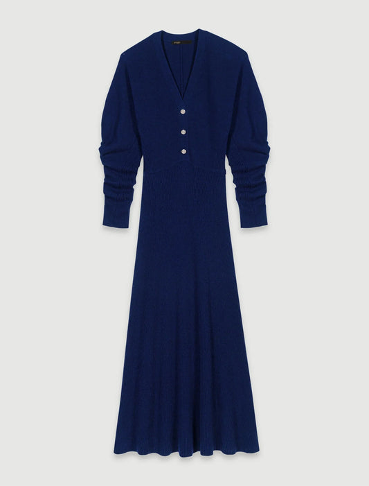 Navy  -Knit maxi dress