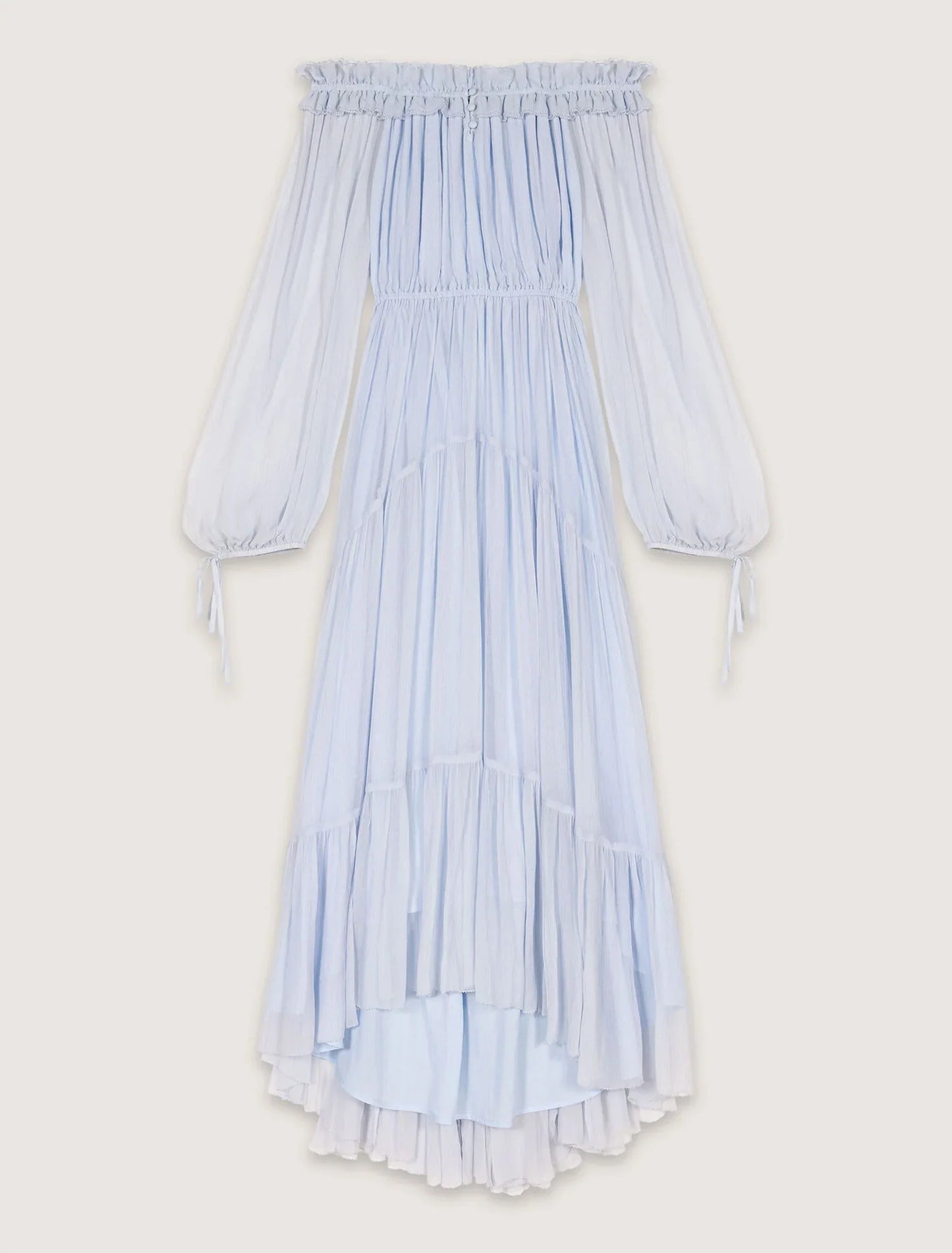 Blue Sky-Chiffon maxi dress
