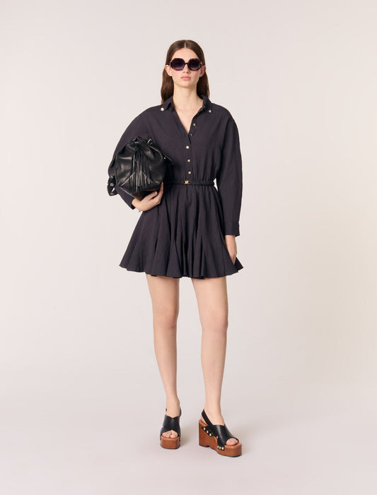 Navy-featured-Short crepe dress
