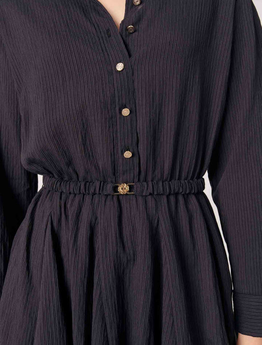 Navy-Short crepe dress