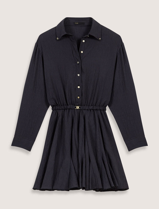 Navy-Short crepe dress