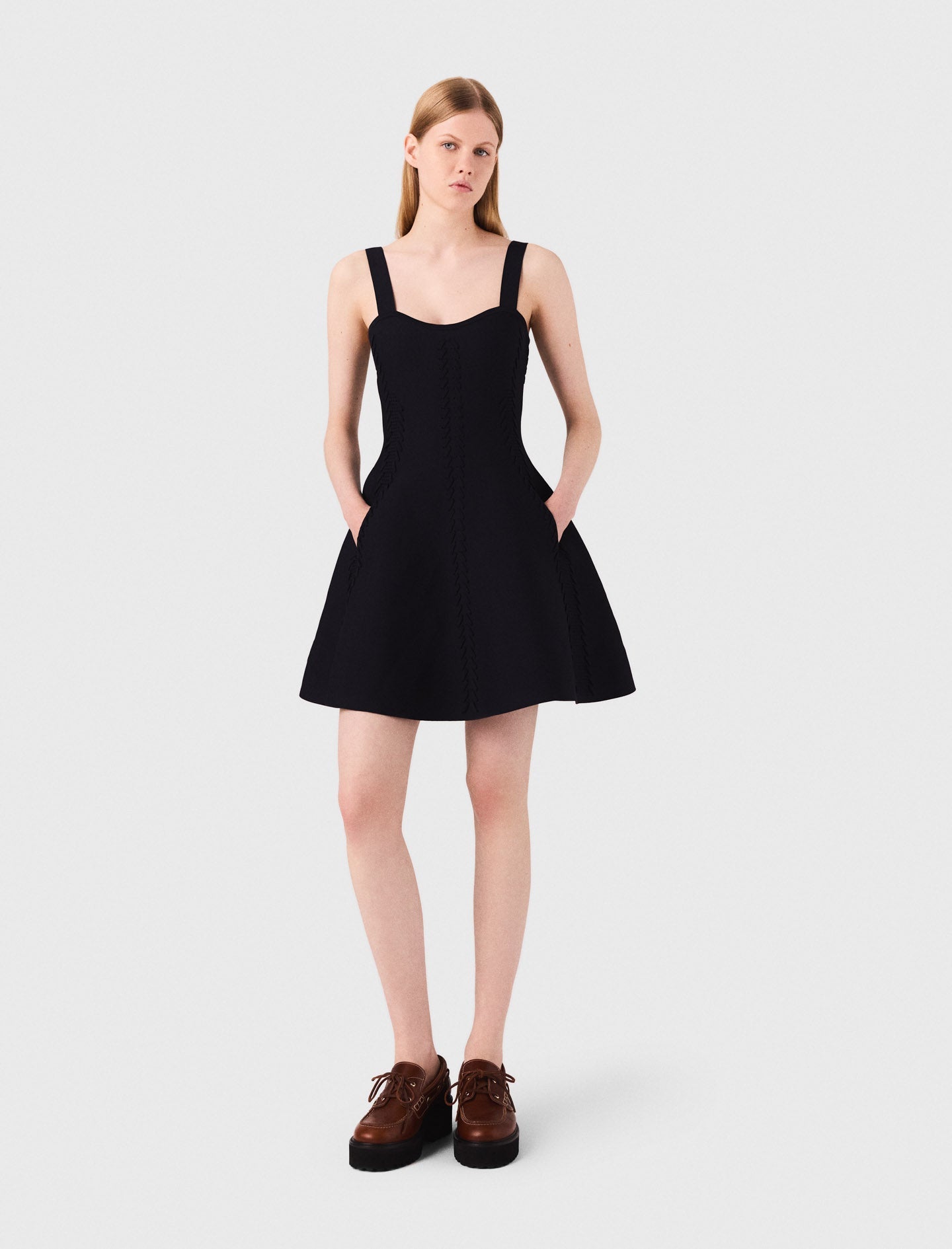 Short babydoll knit dress