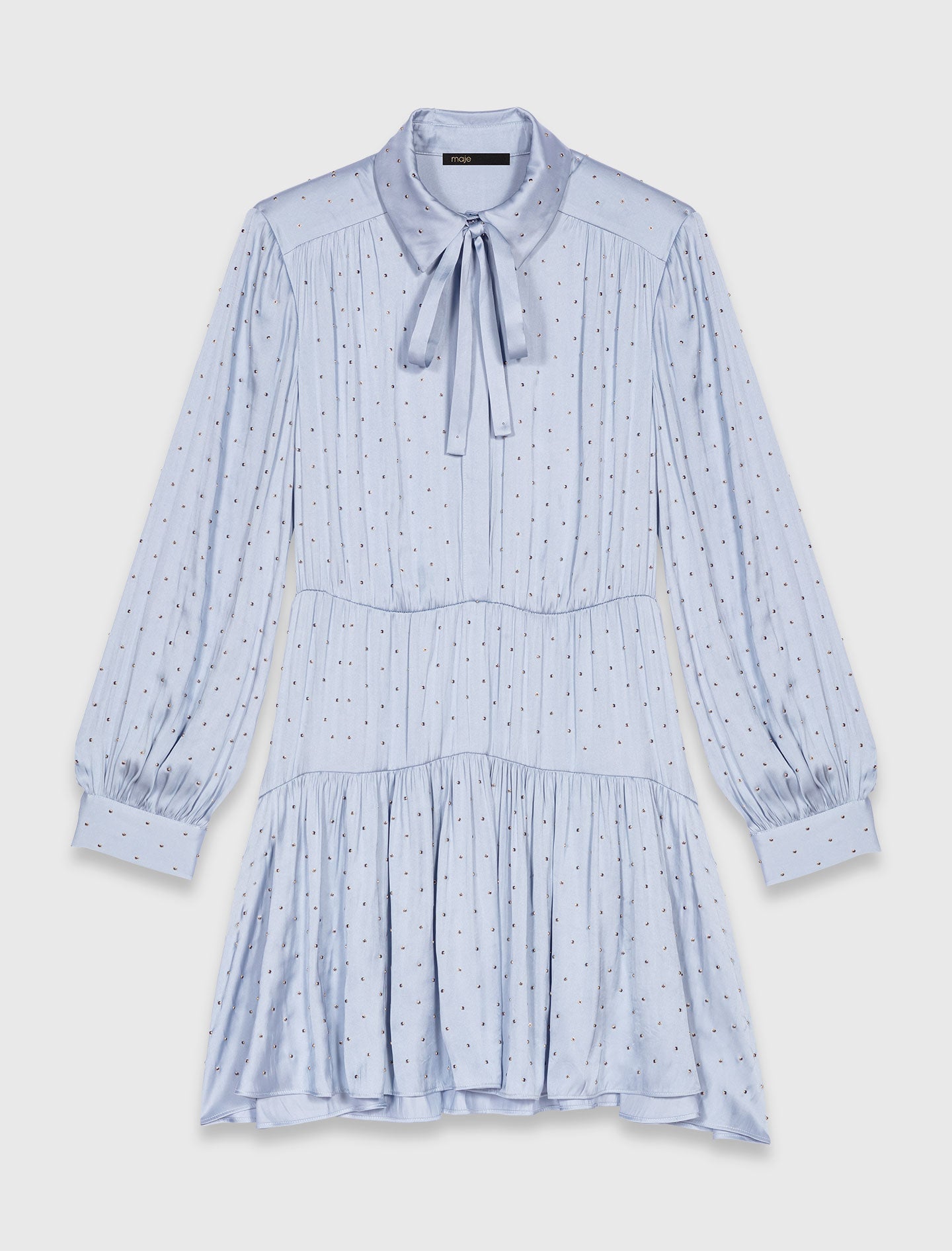 Studded flowing shirt dress