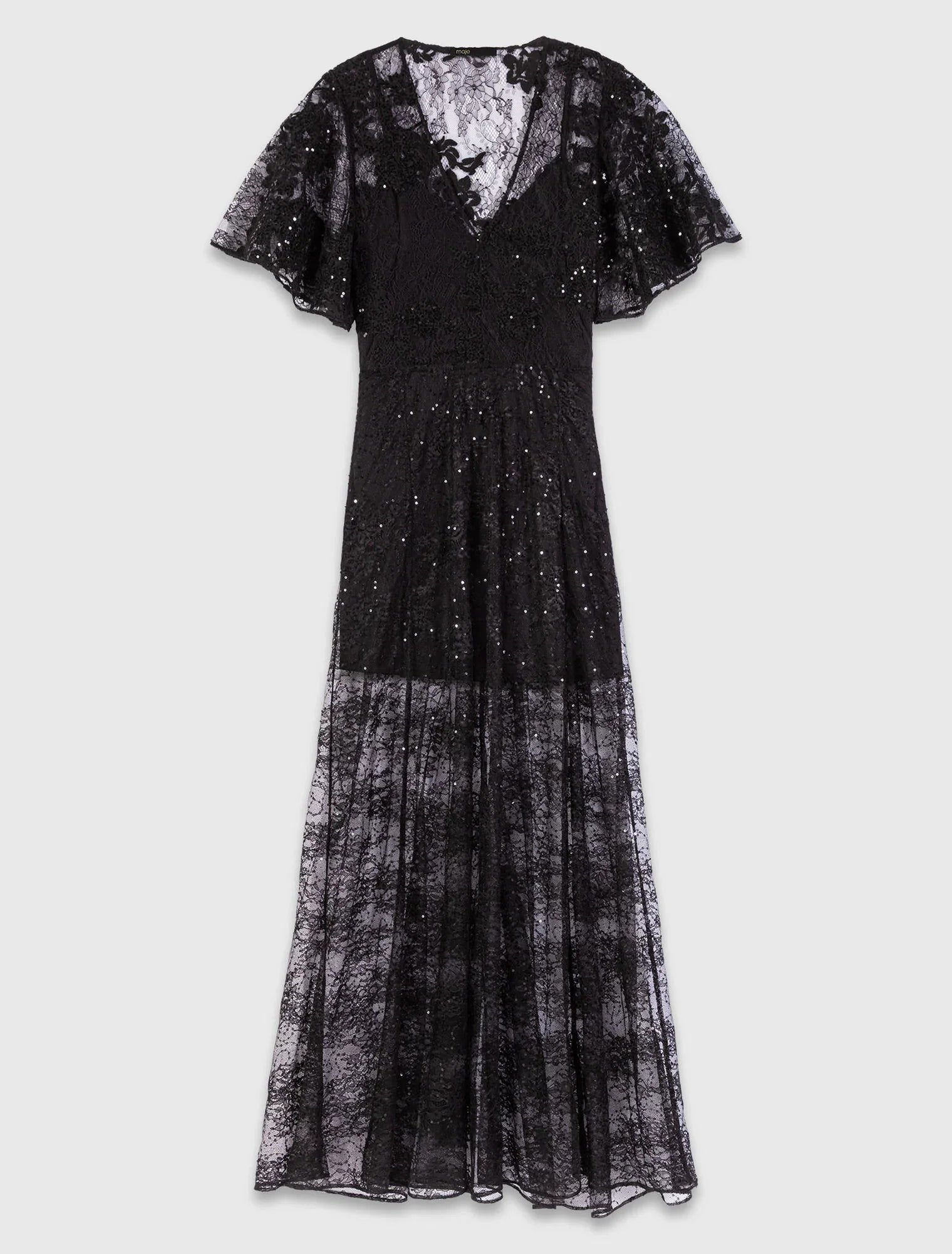 Lace maxi dress Black
