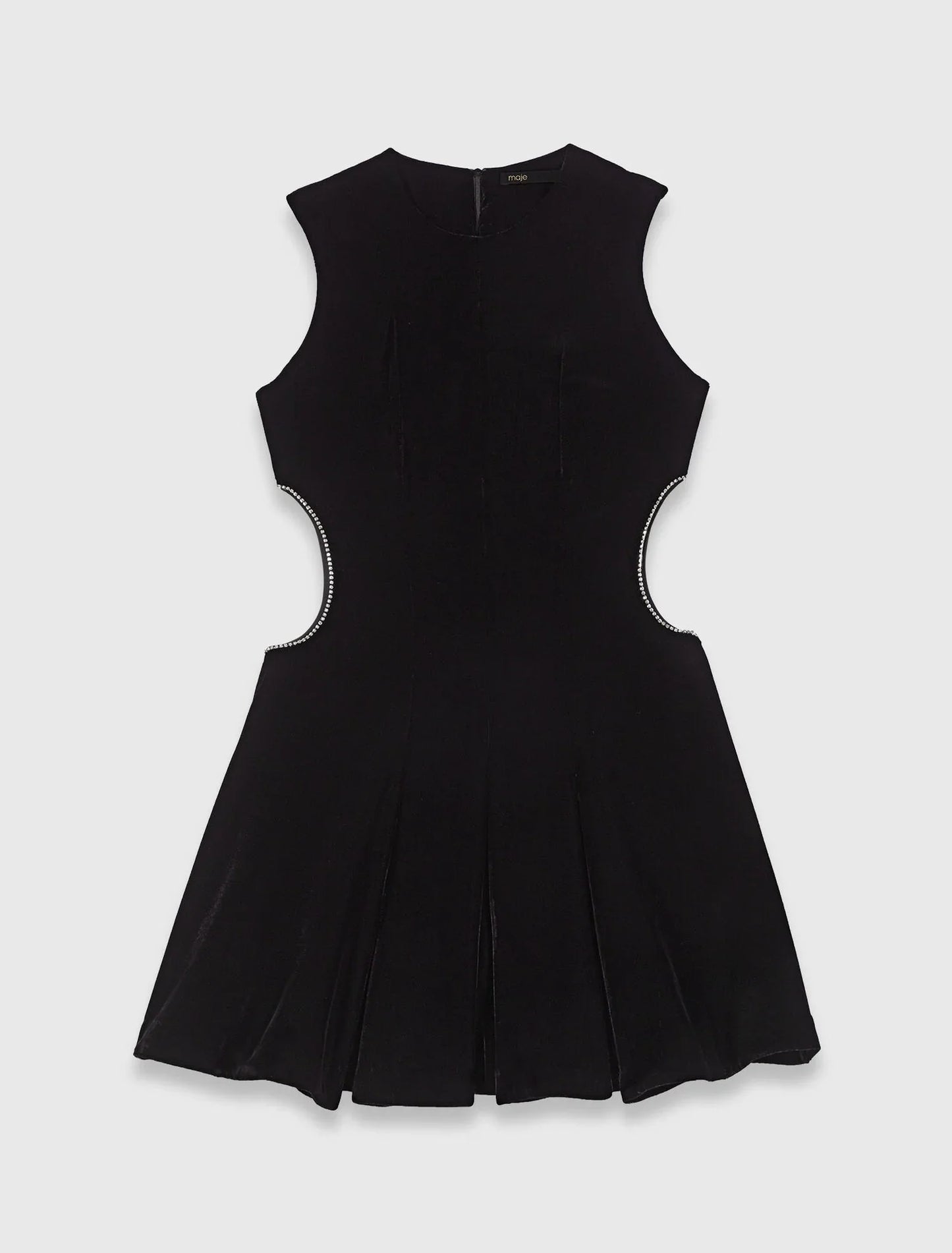 Short velvet dress Black