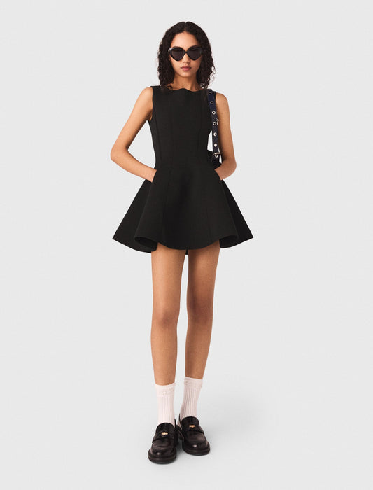 Skater dress with jewelled bows BLACK