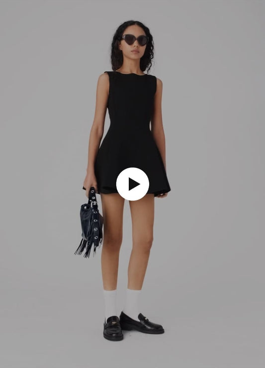 Skater dress with jewelled bows BLACK