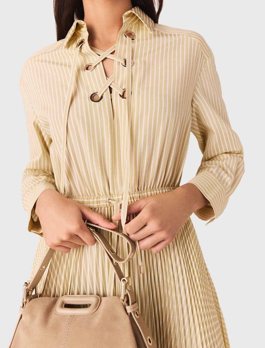 فستان ماكسي بثنيات