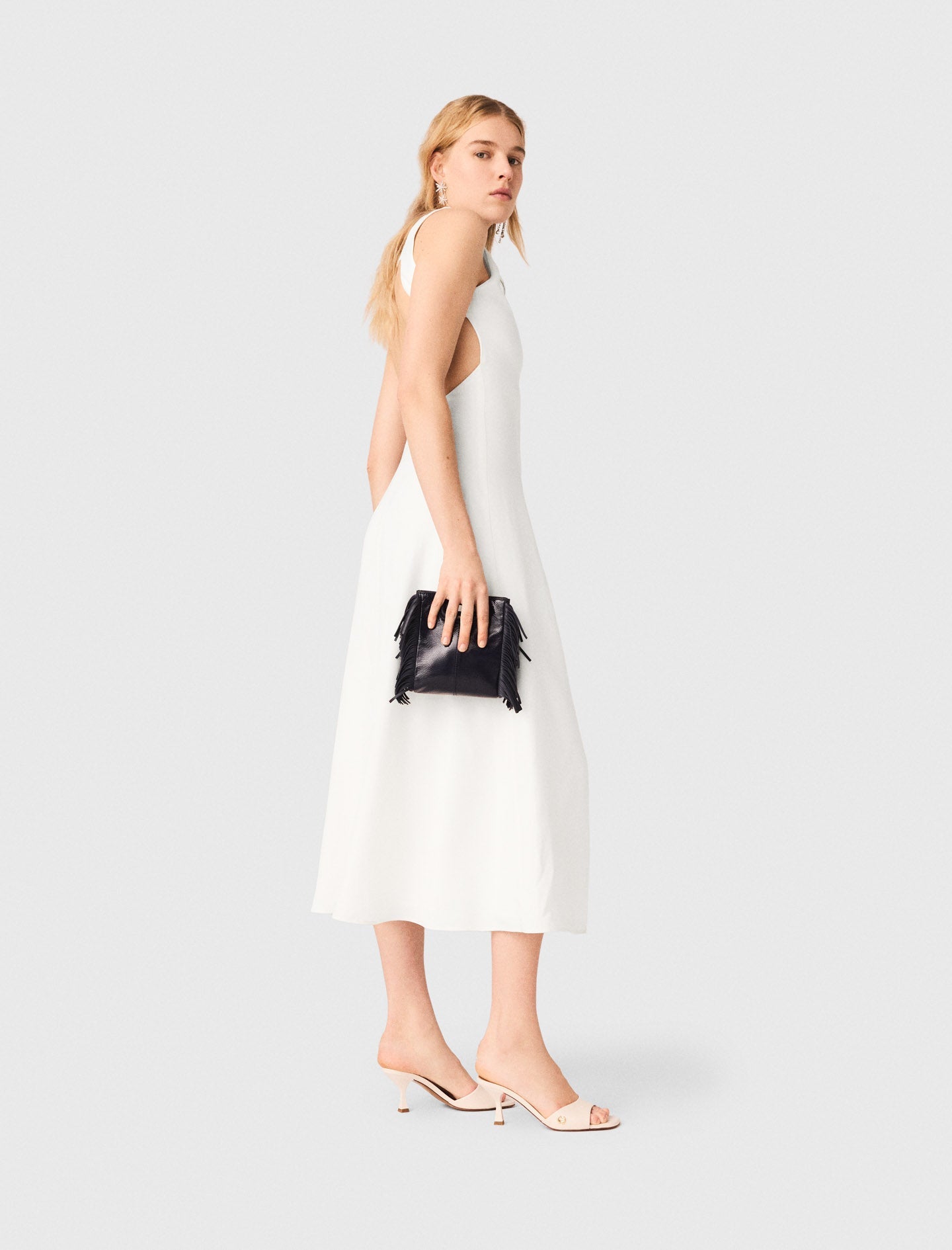 backless midi dress Backless Midi Dress White