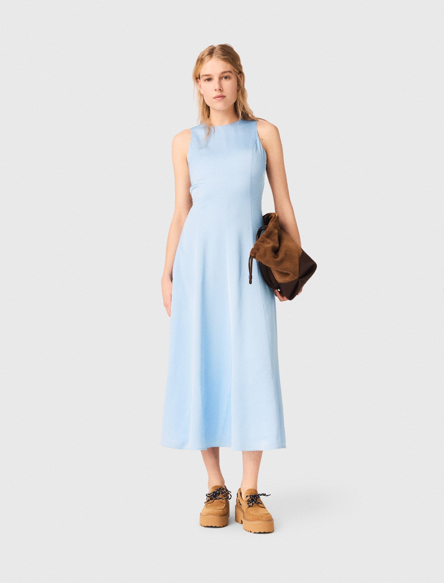 Open-Back Maxi Dress BLUE SKY