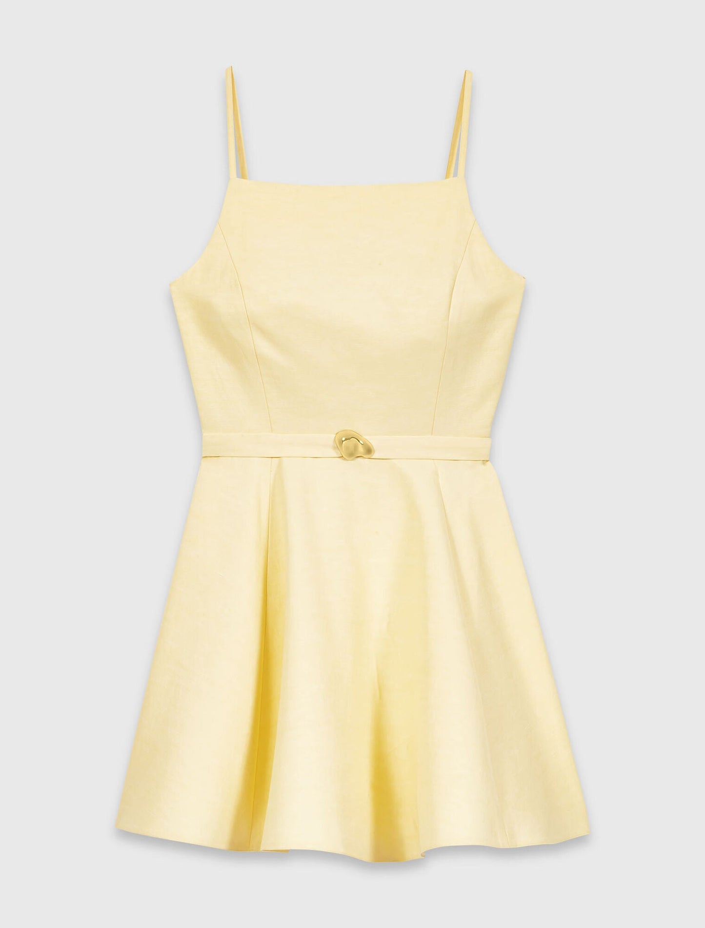 Strappy Flared Dress Pale Yellow