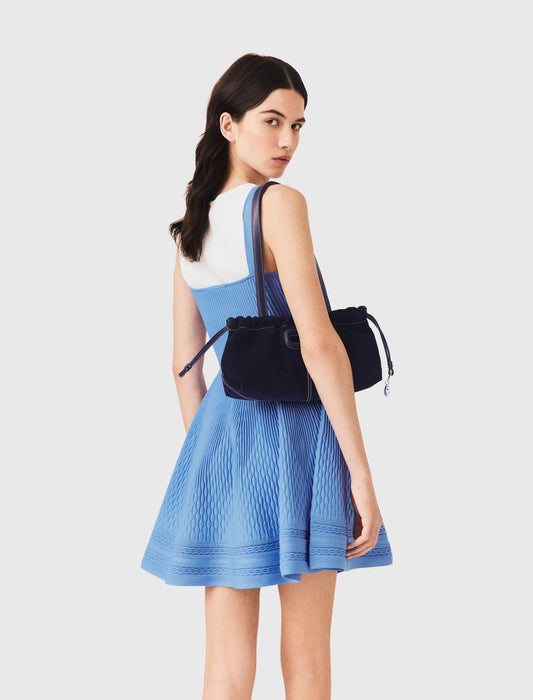 Short knit dress Blue