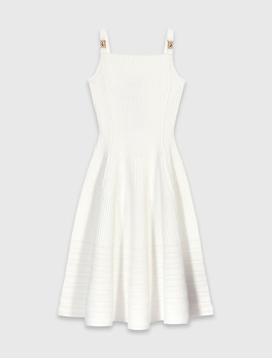Knit maxi dress White