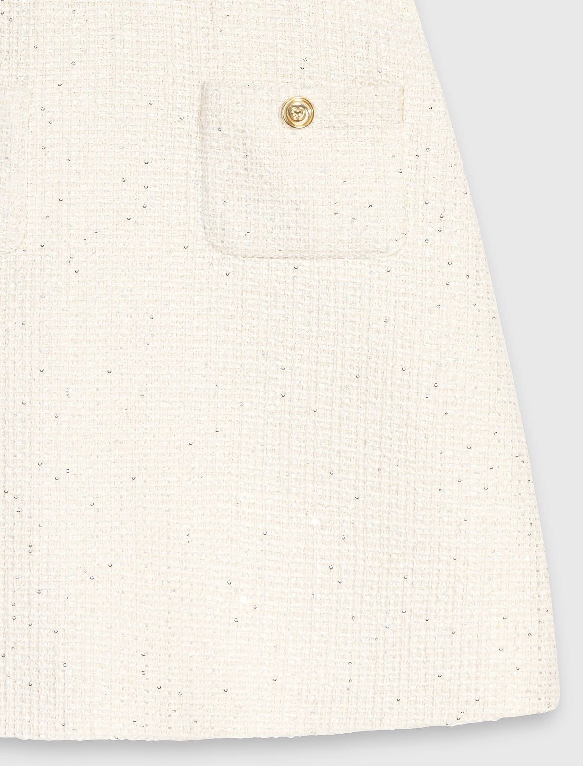 2-in-1 tweed dress Ecru