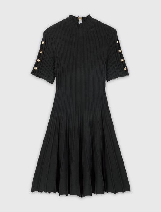 Short knit dress Black