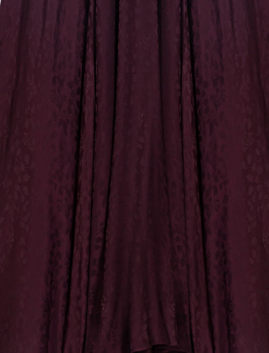 Jacquard print maxi dress Burgundy
