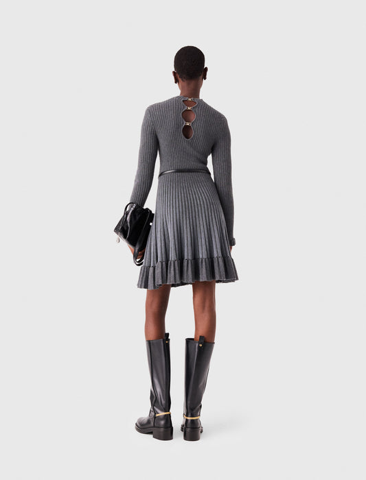 Short gradient knit dress Grey