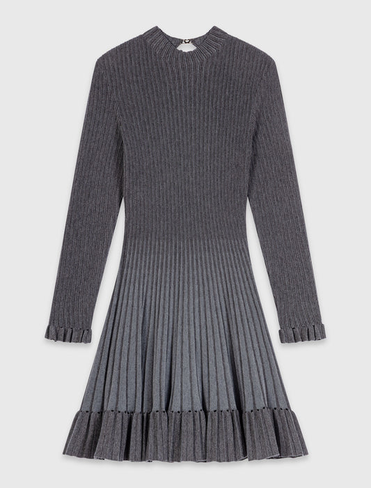 Short gradient knit dress Grey