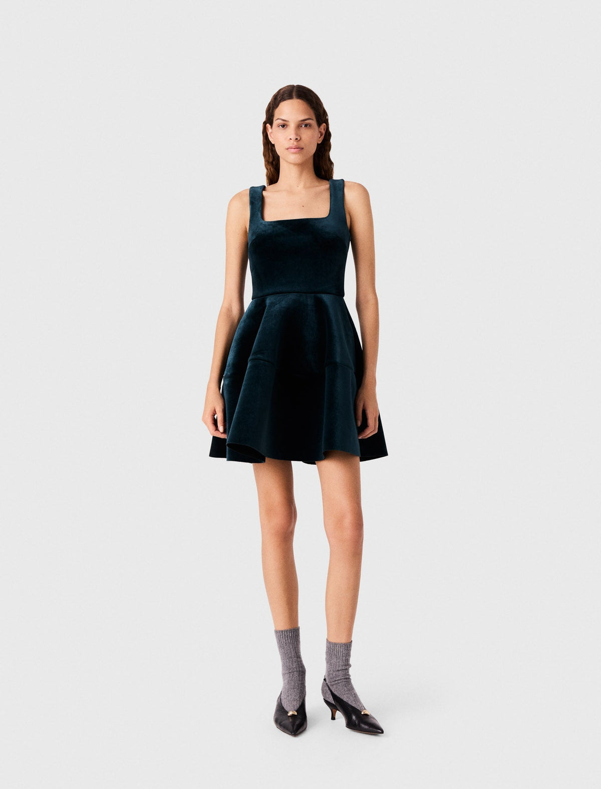 Maje Knitted Dress Bottle Green