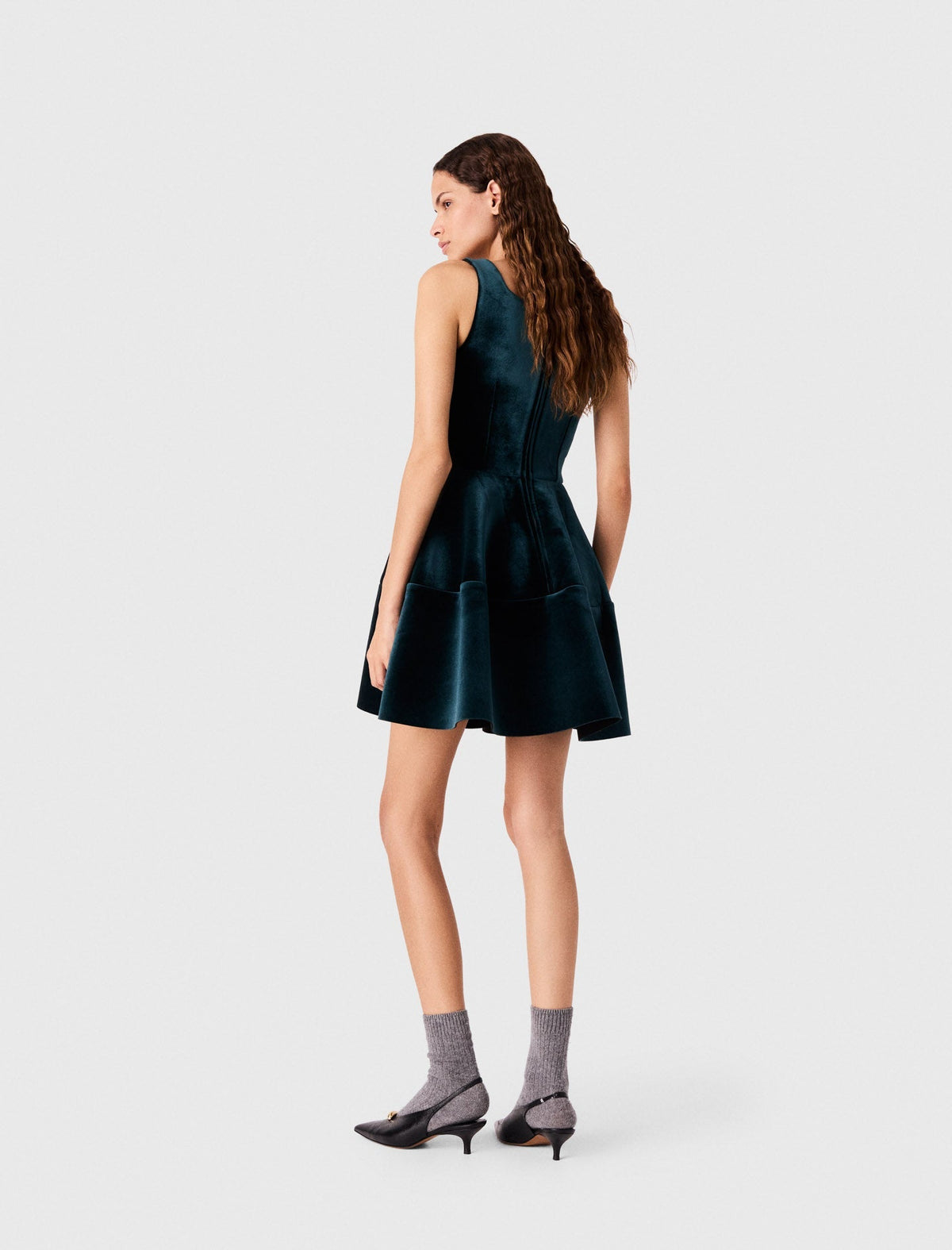 Maje Knitted Dress Bottle Green