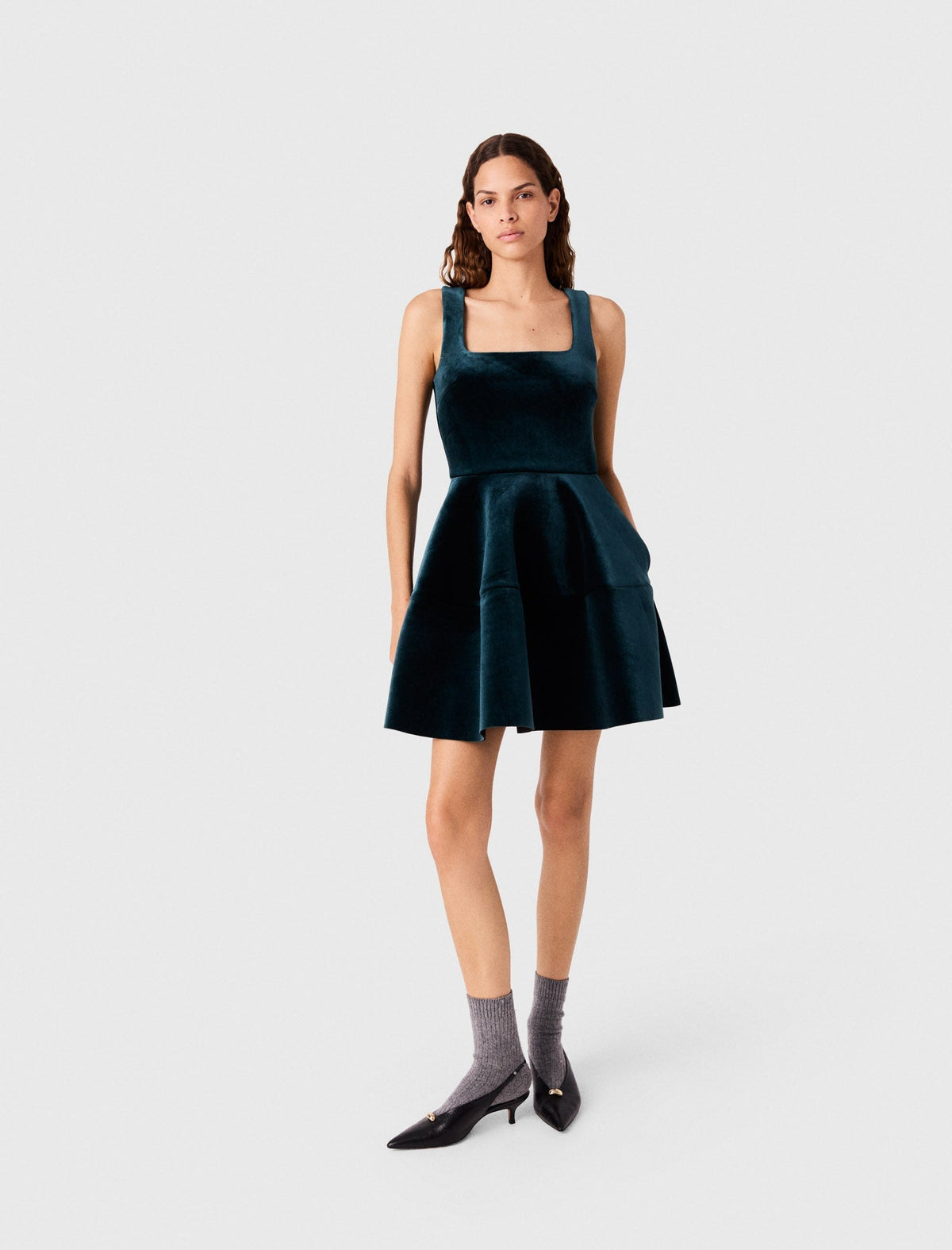 Maje Knitted Dress Bottle Green
