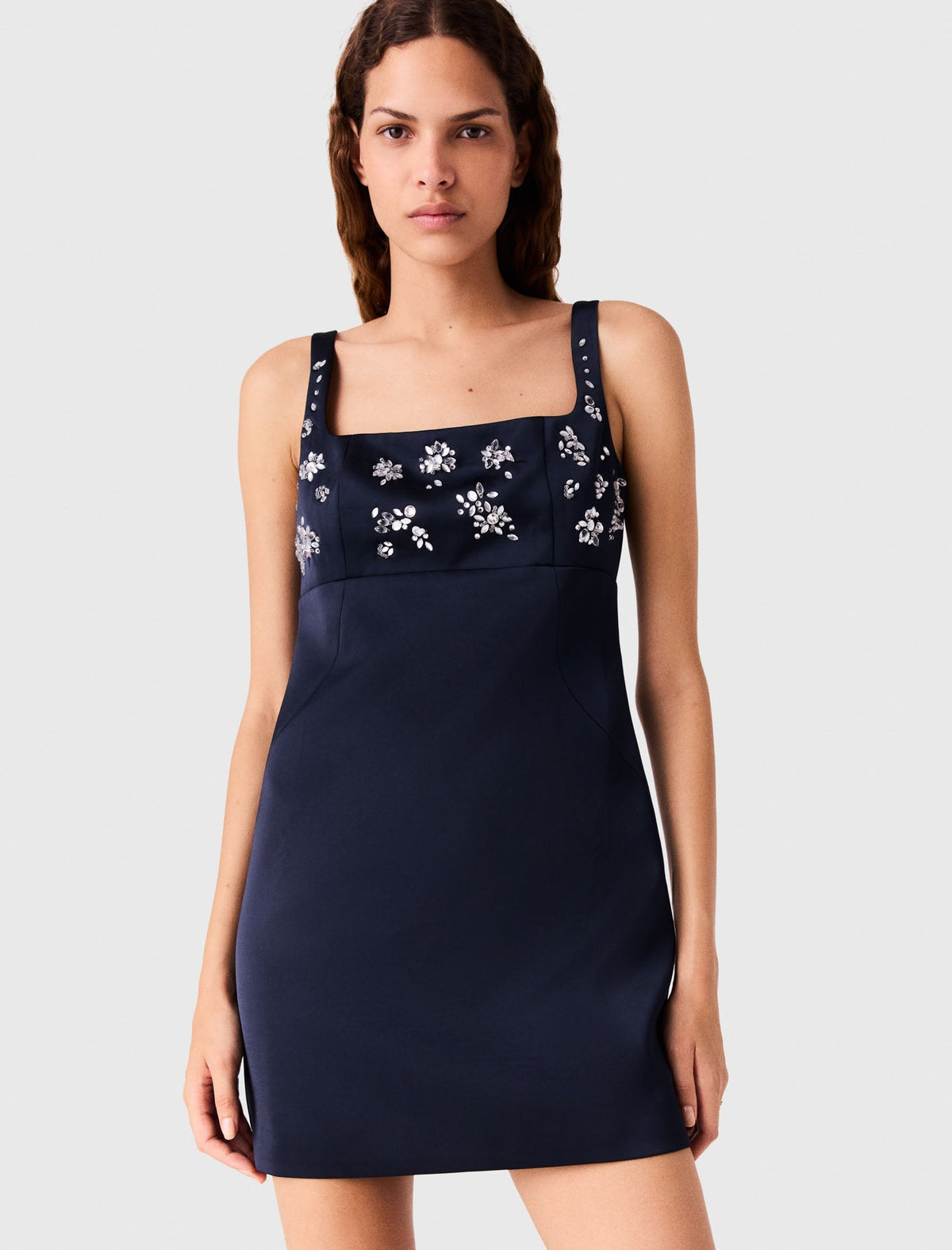 Maje Woven Dress Navy