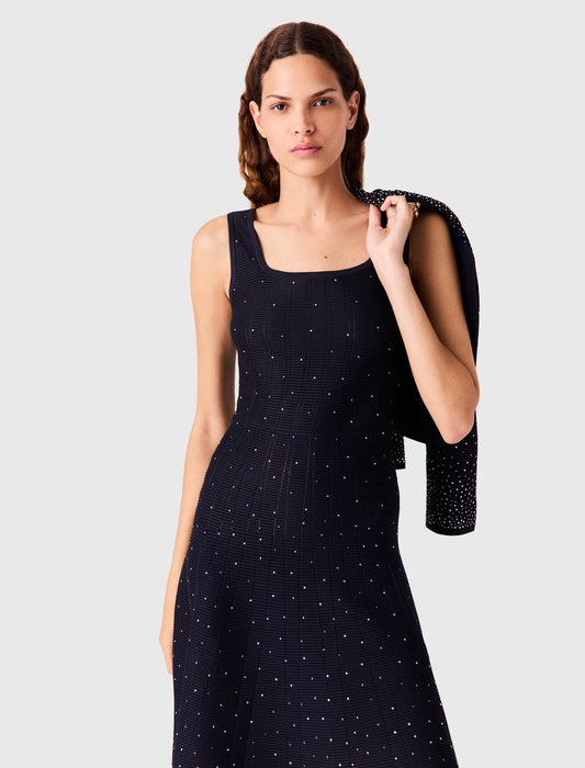 Maje Knitted Dress Navy