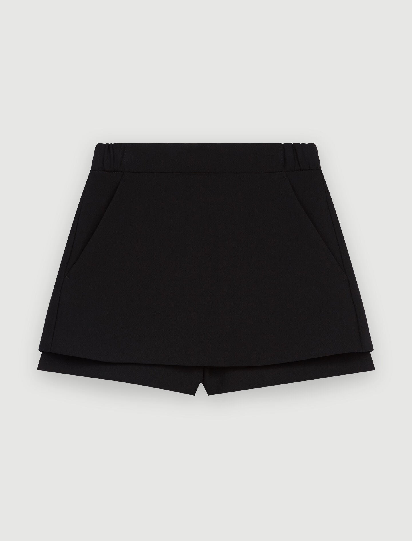Black  -crepe skirt shorts