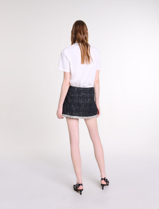 Black-Sequinned skort