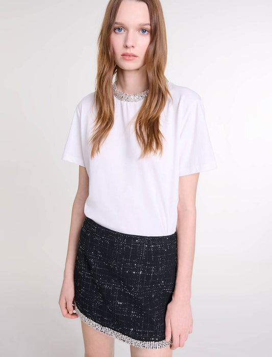 Black-Sequinned skort