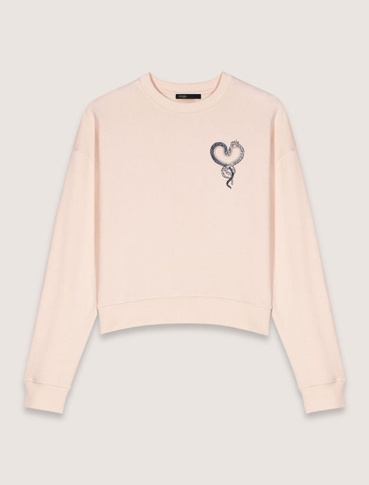 Pink Embroidered sweatshirt