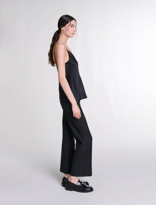 Black-CAMISOLE IN SILK