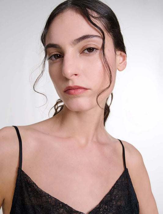 Black-CAMISOLE IN SILK
