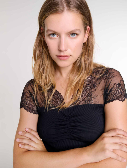 Black-Lace Top