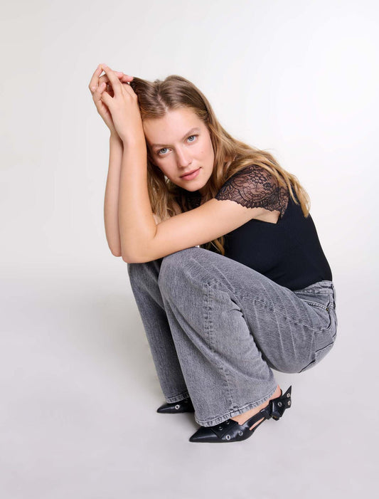 Black-Lace Top