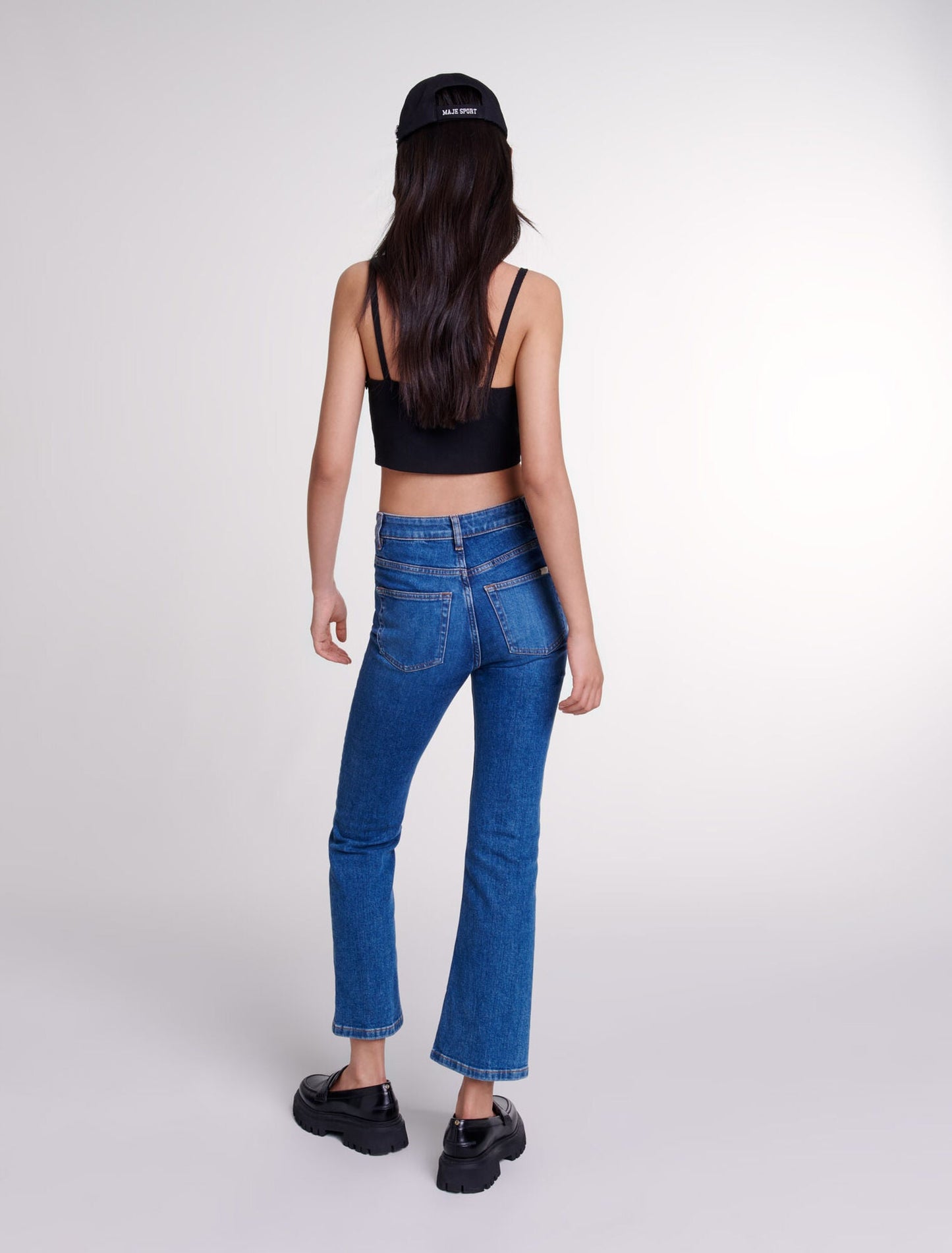 Black  -Diamanté crop top