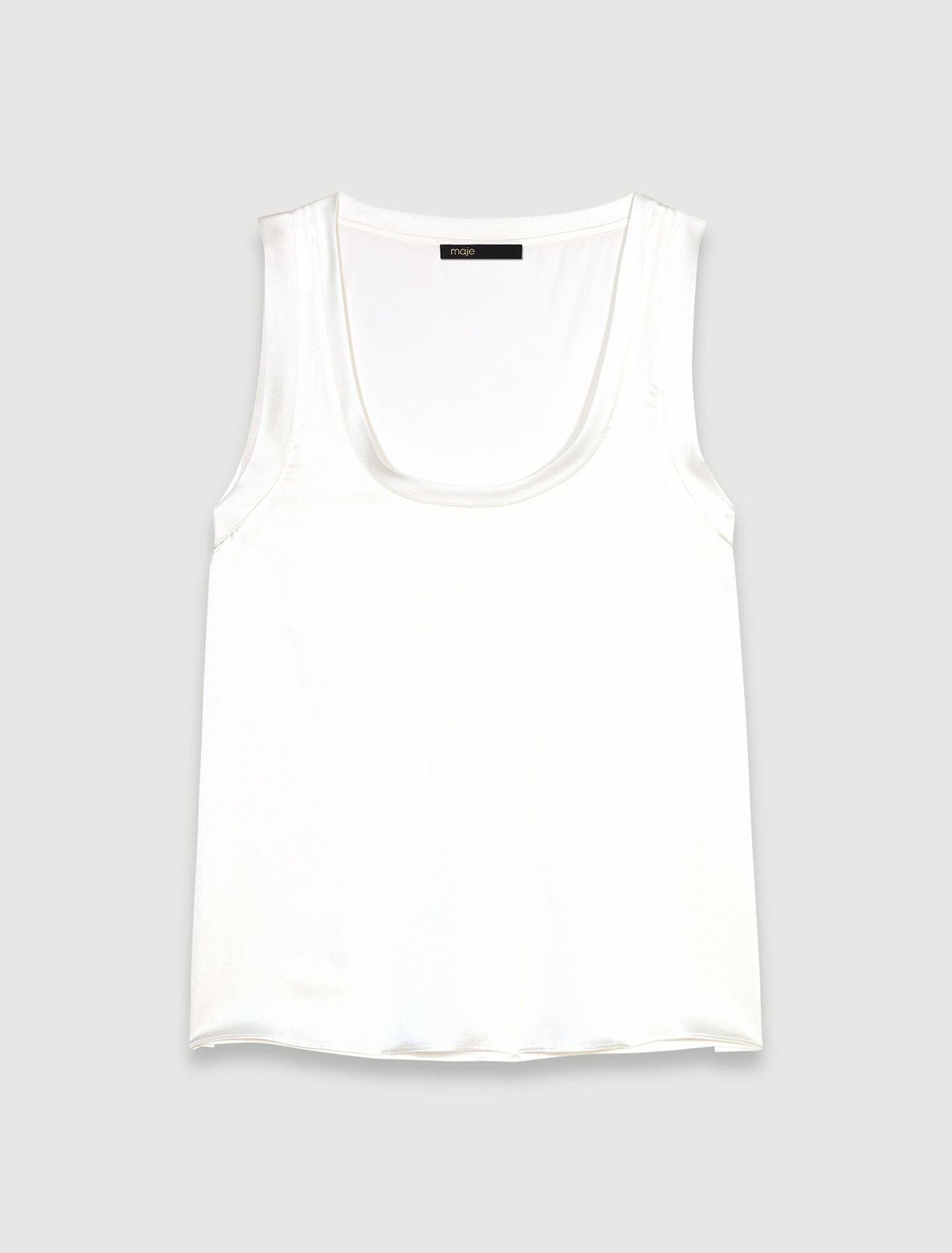 White-Silk tank top