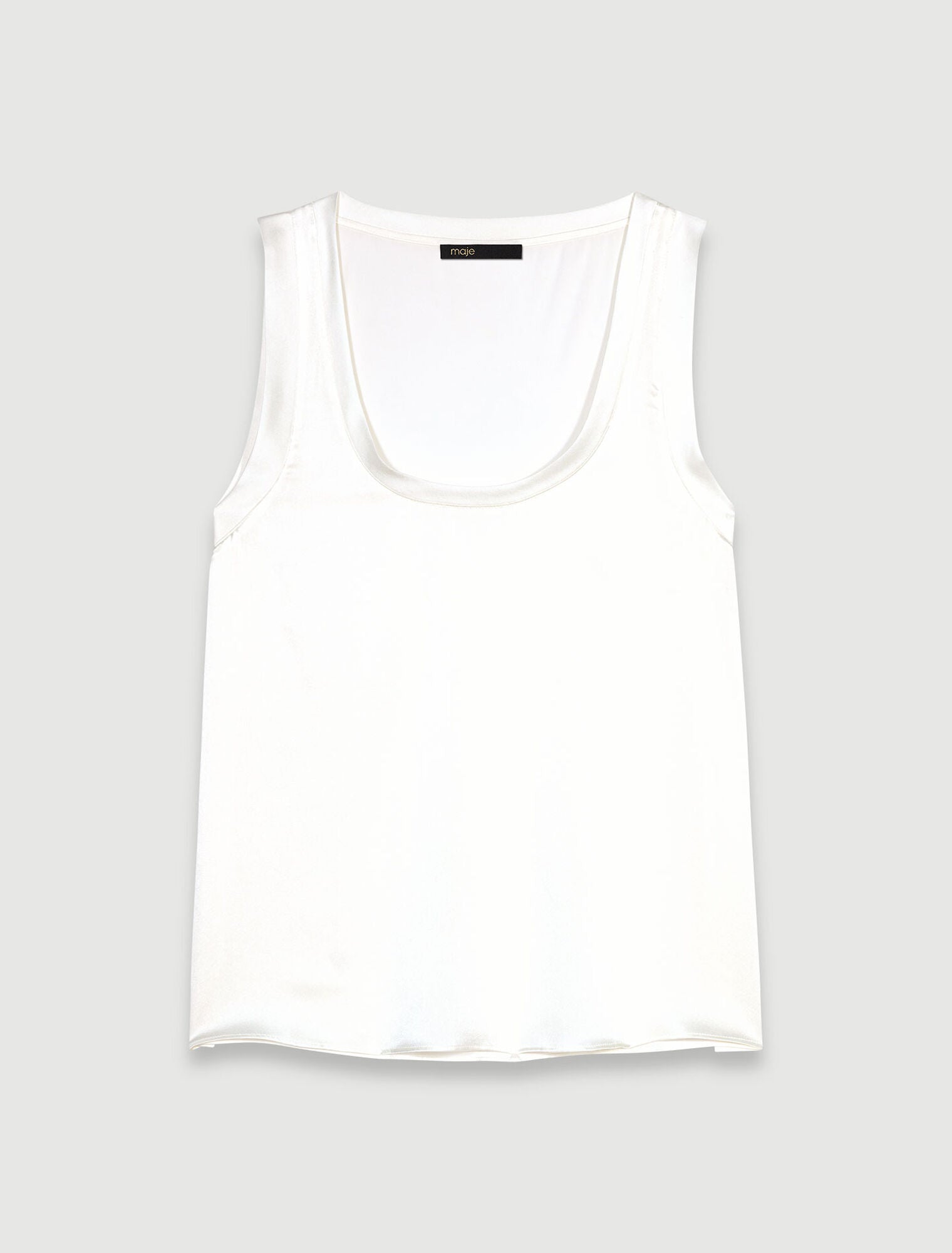 White-Silk tank top