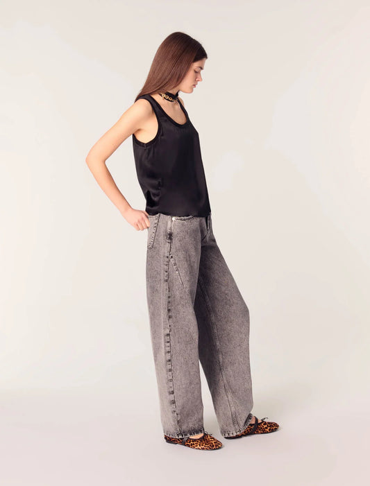 Black-Silk tank top