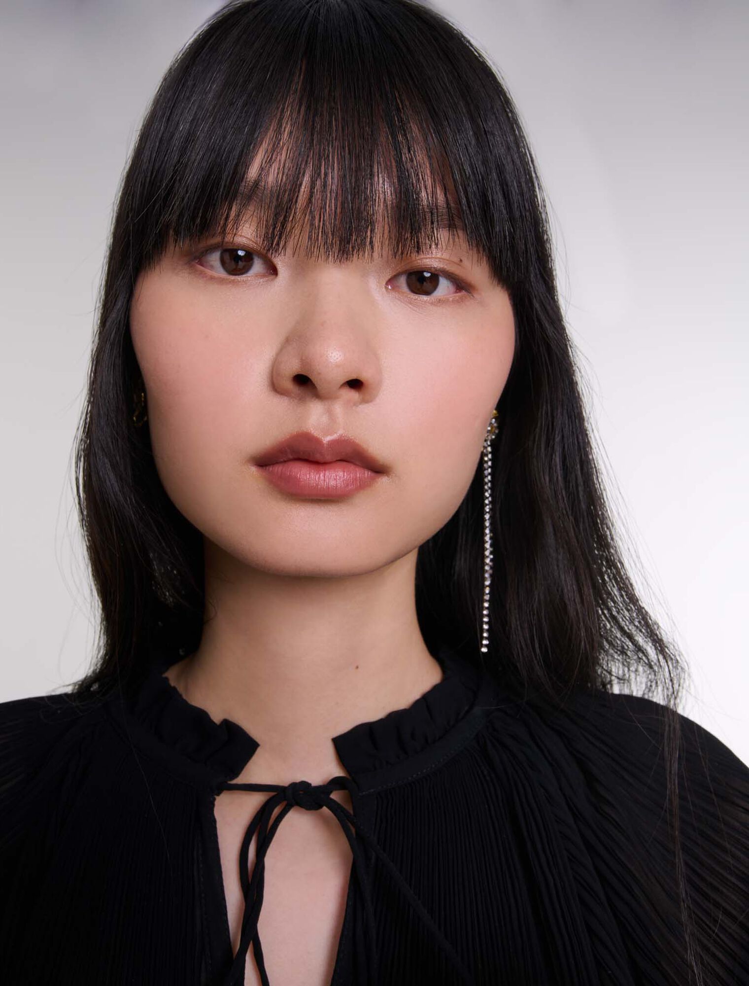 Black  -Pleated Shirt
