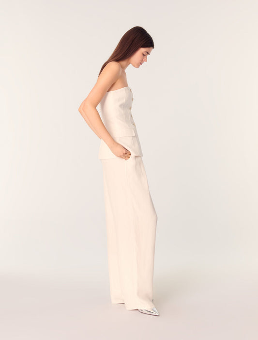 Ecru-Bustier Top