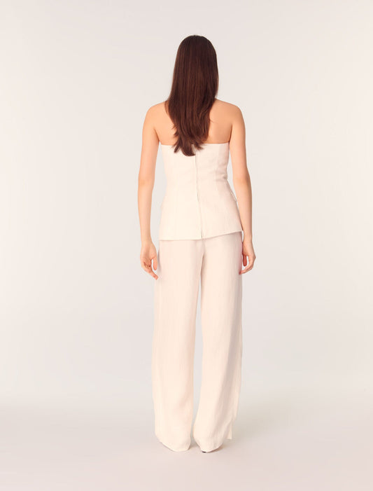 Ecru-Bustier Top