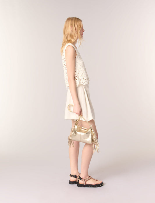 Ecru-Crochet-knit top
