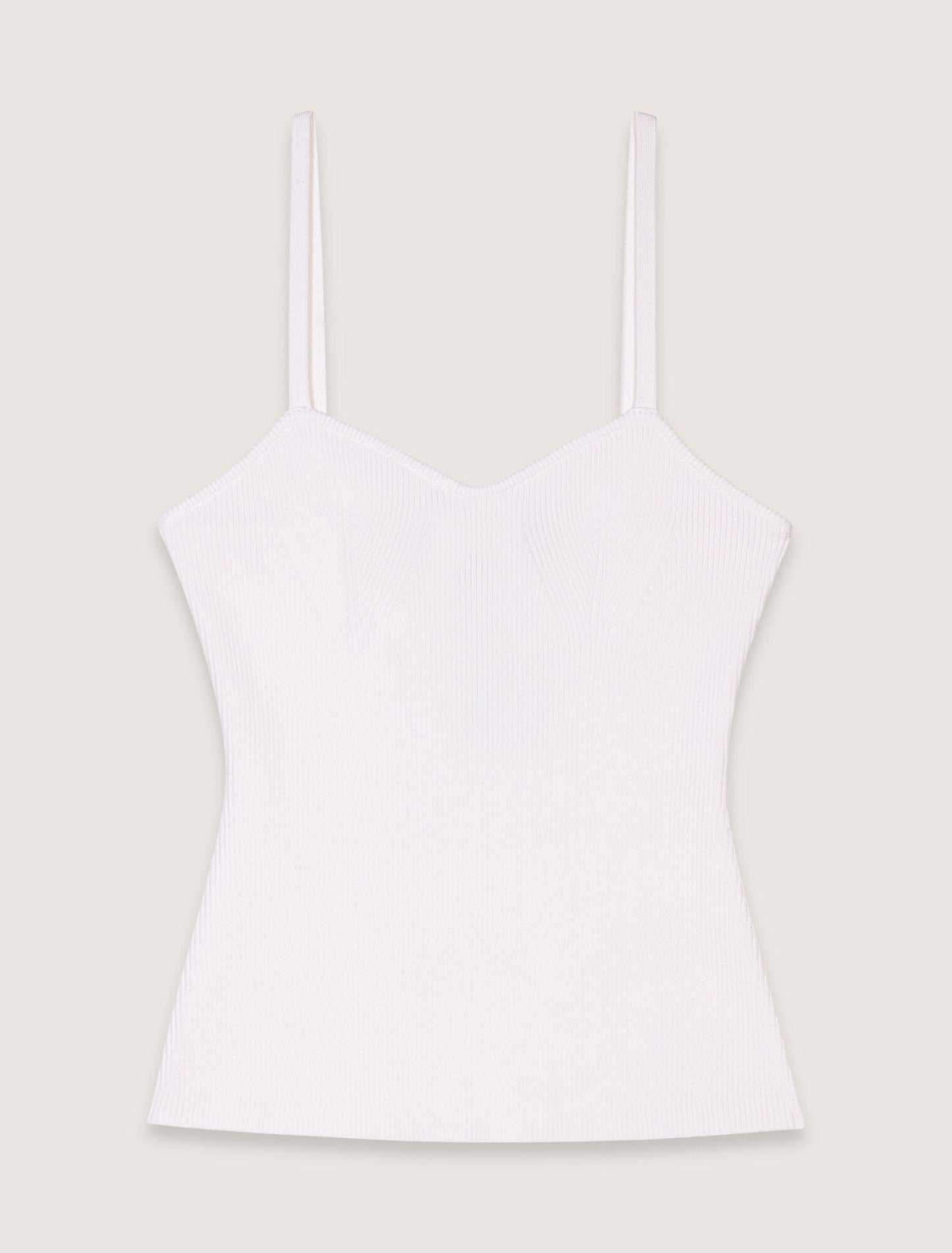 White-Rib knit top